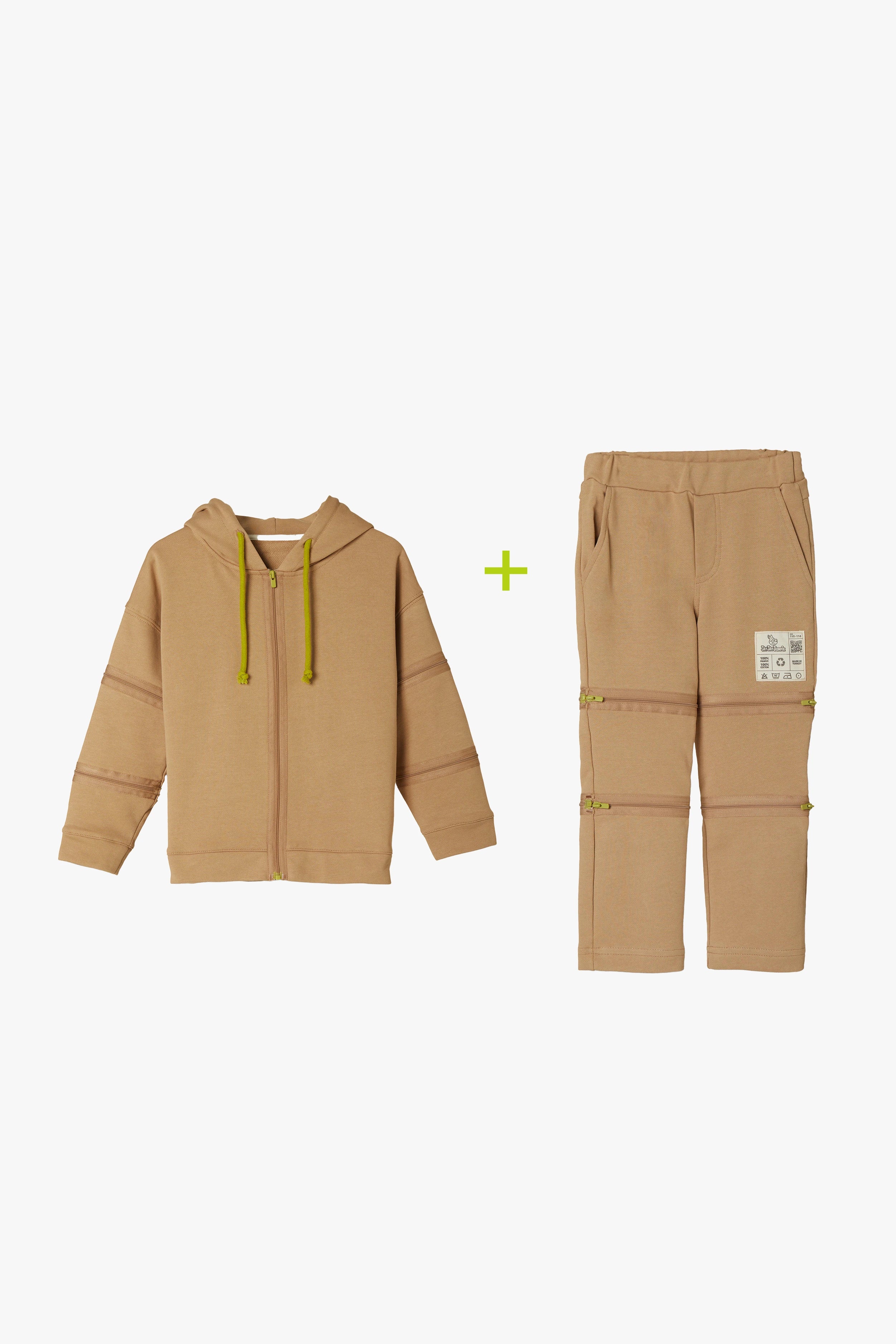 JAYJAY Bej HOODIE&JOGGERS SETİ